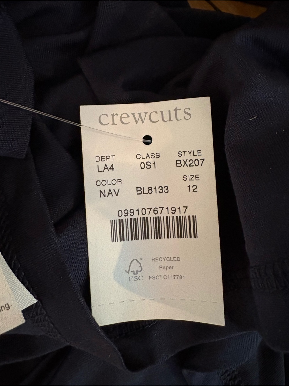 Crew Cuts J Crew Girls' Pleated Dress In Performance Jersey Navy Blue Size 12NWT - Picture 2 of 7